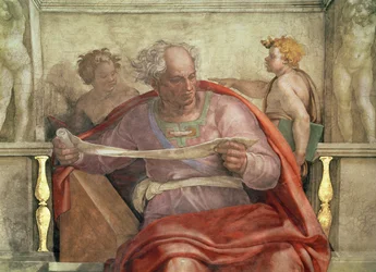 The Prophet Joel, from the Sistine Ceiling (pre restoration)